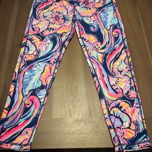 Lilly Pulitzer Pink and Blue Abstract Leggings